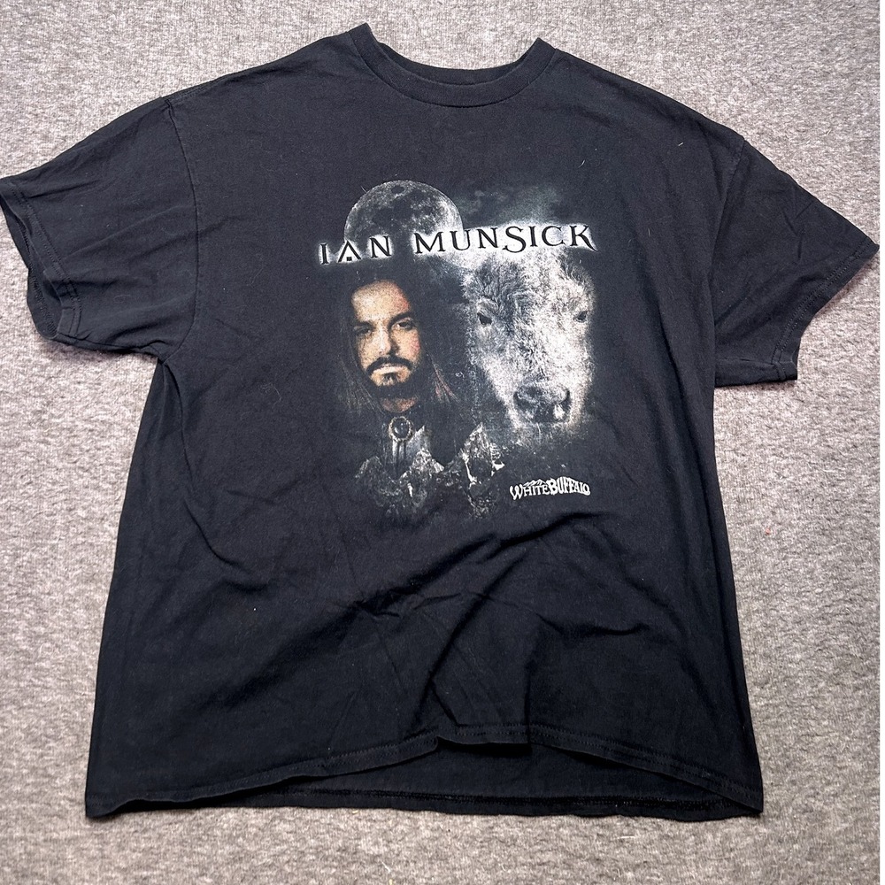 Ian Munsick Mens XL T-shirt Black Vintage Music Concert Graphic